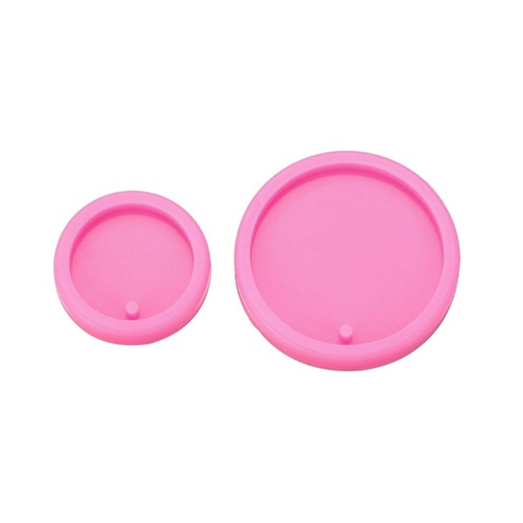 Khuôn Silicone Làm Móc Khóa Hình Tròn 3D