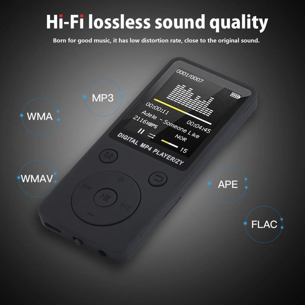 Máy nghe nhạc MP3 / MP4 FM thiết kế nhỏ gọn hợp thời trang