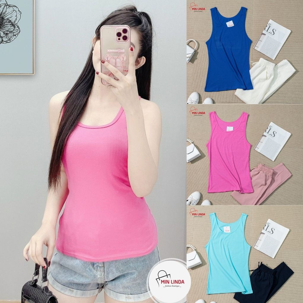 Áo ba lỗ nữ sát nách len tăm mềm mịn thoáng mát  form rộng, áo thun tanktop nam nữ 3 màu big size SHOP ME KEM