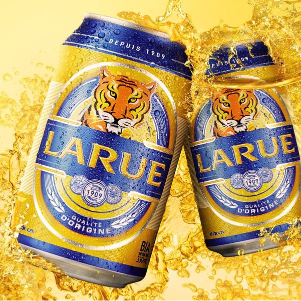 Thùng 24 Lon Bia Larue Gold - Larue Vàng 330ml/Lon Date Luôn Mới