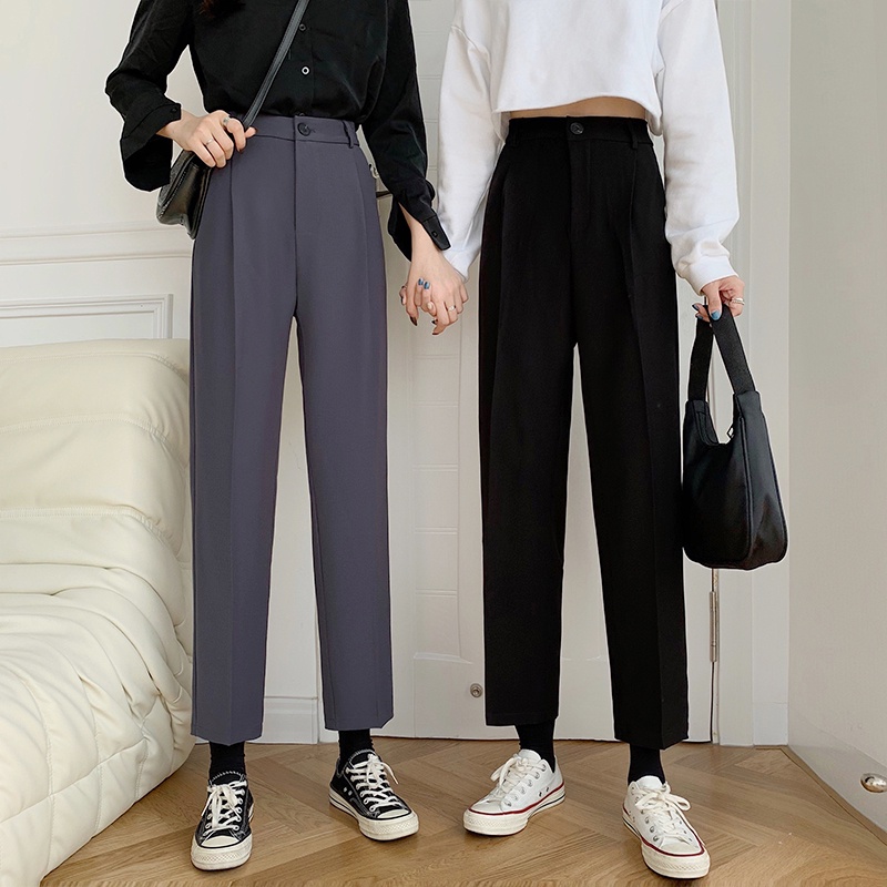 Quần dài nữ SUXI cạp cao thanh lịch thời trang mùa thu