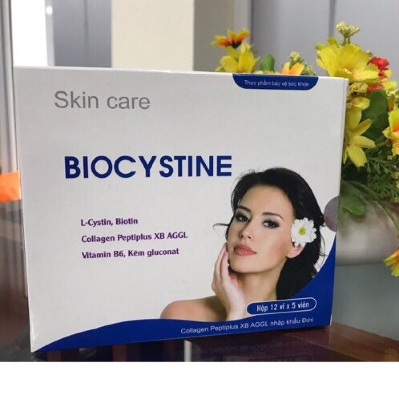 [HÀNG NHẬP KHẨU] Viên Uống BIOCYSTINE ⚜️Làm Đẹp Da, Đẹp Tóc, Chống Lão Hoá - Hộp 60 Viên