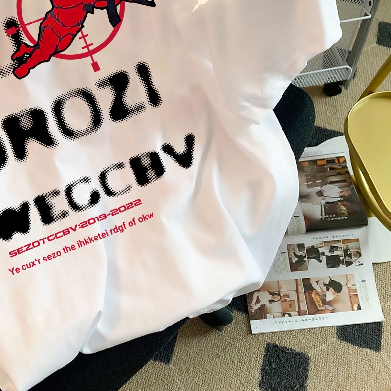 Áo thun XIAOZHAINV tay ngắn cổ tròn 2 màu sắc tùy chọn in chữ cái phong cách hip hop cổ điển năng động