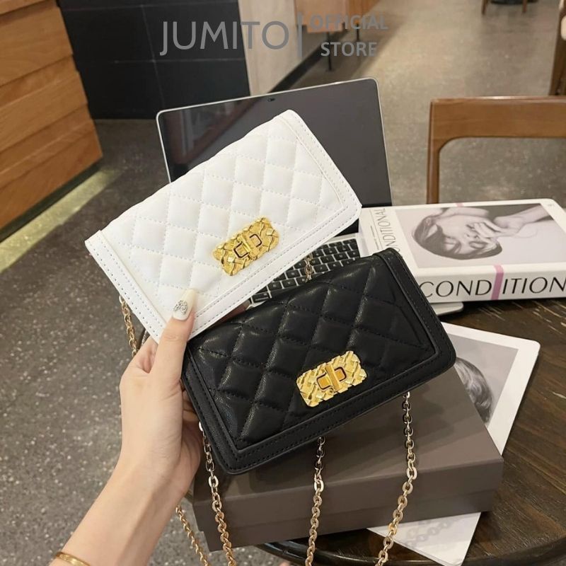 Túi xách nữ đeo chéo đeo vai Cnk chất da trần trám thời thượng JUMITO