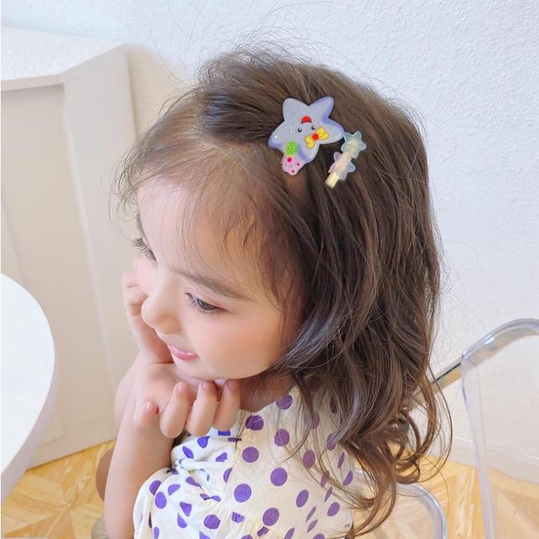 Set 14 Kẹp Tóc Màu Cầu Vồng Dễ Thương Cho Bé Gái