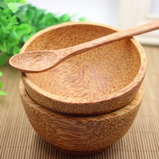 Chén nước chấm hình tròn làm từ gỗ dừa
