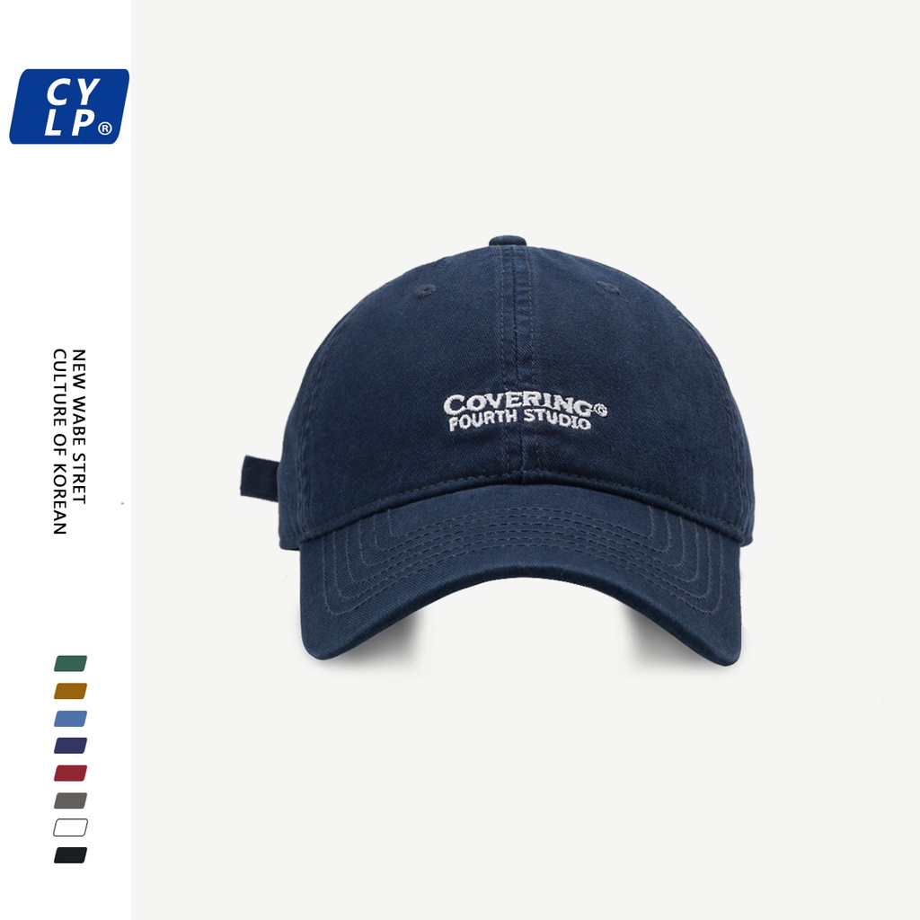 Nón Lưỡi Trai Mềm Thêu Chữ Phong Cách Đường Phố Hàn Quốc