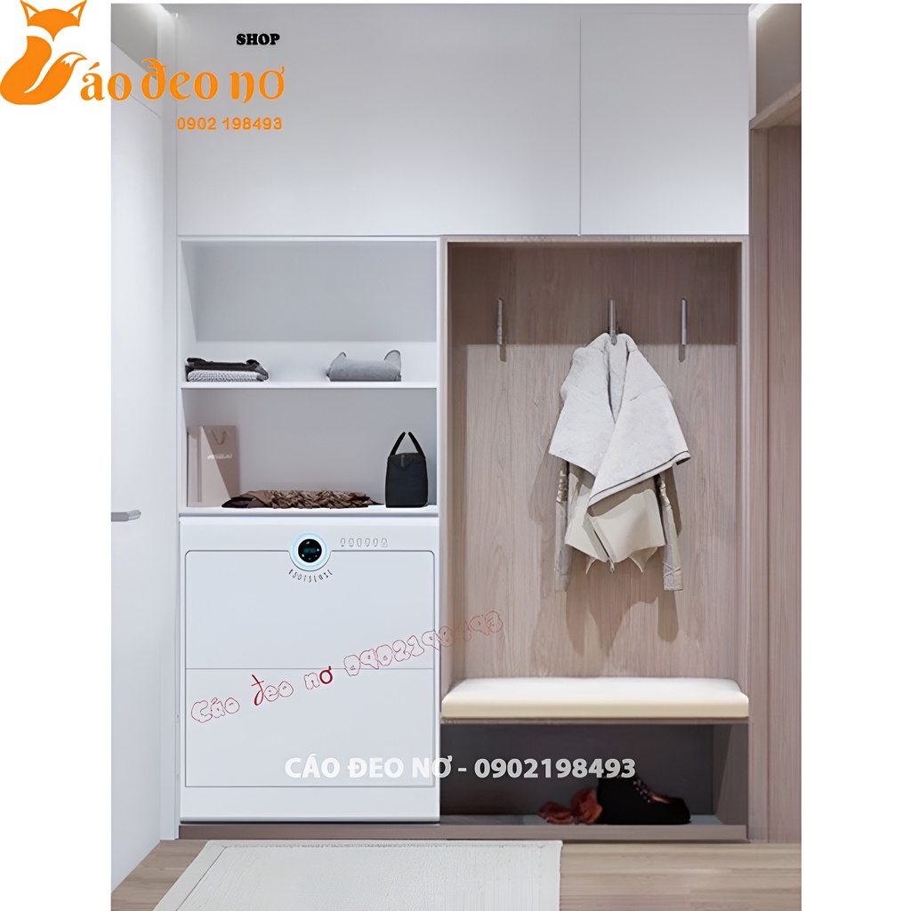 Tủ giày khử mùi, sấy khô, diệt khuẩn thông minh Roof sence - HUAHWEI Cáo đeo nơ
