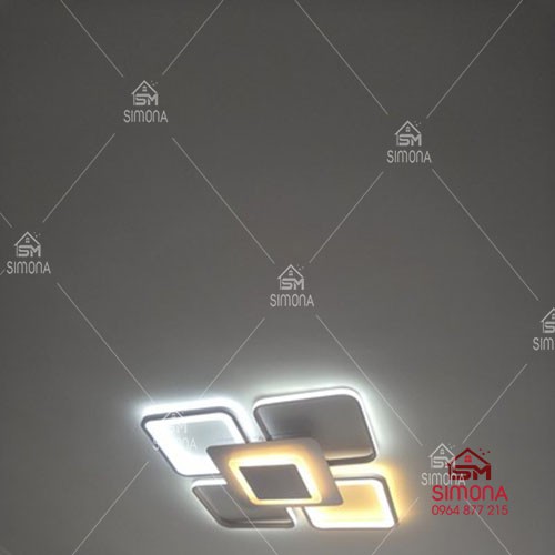 Đèn trần LED - đèn ốp trần - đèn trần trang trí 5 cánh vuông hiện đại DM 101 5 CÁNH