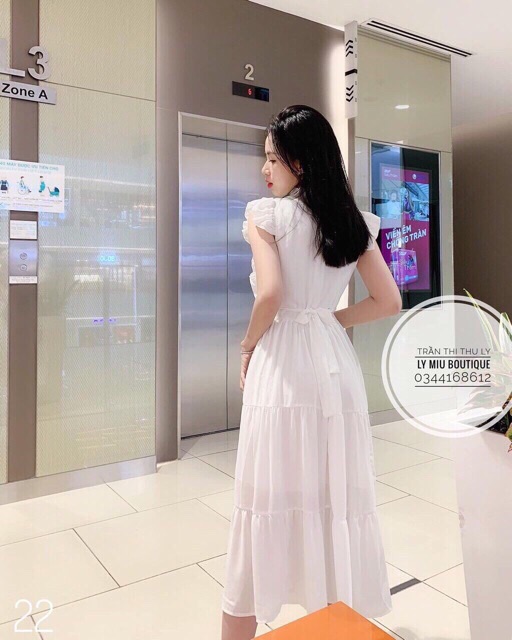 [Mã WAMST112 giảm 25k đơn 150k] Đầm trắng bèo tầng kt (Kèm ảnh thật) | BigBuy360 - bigbuy360.vn