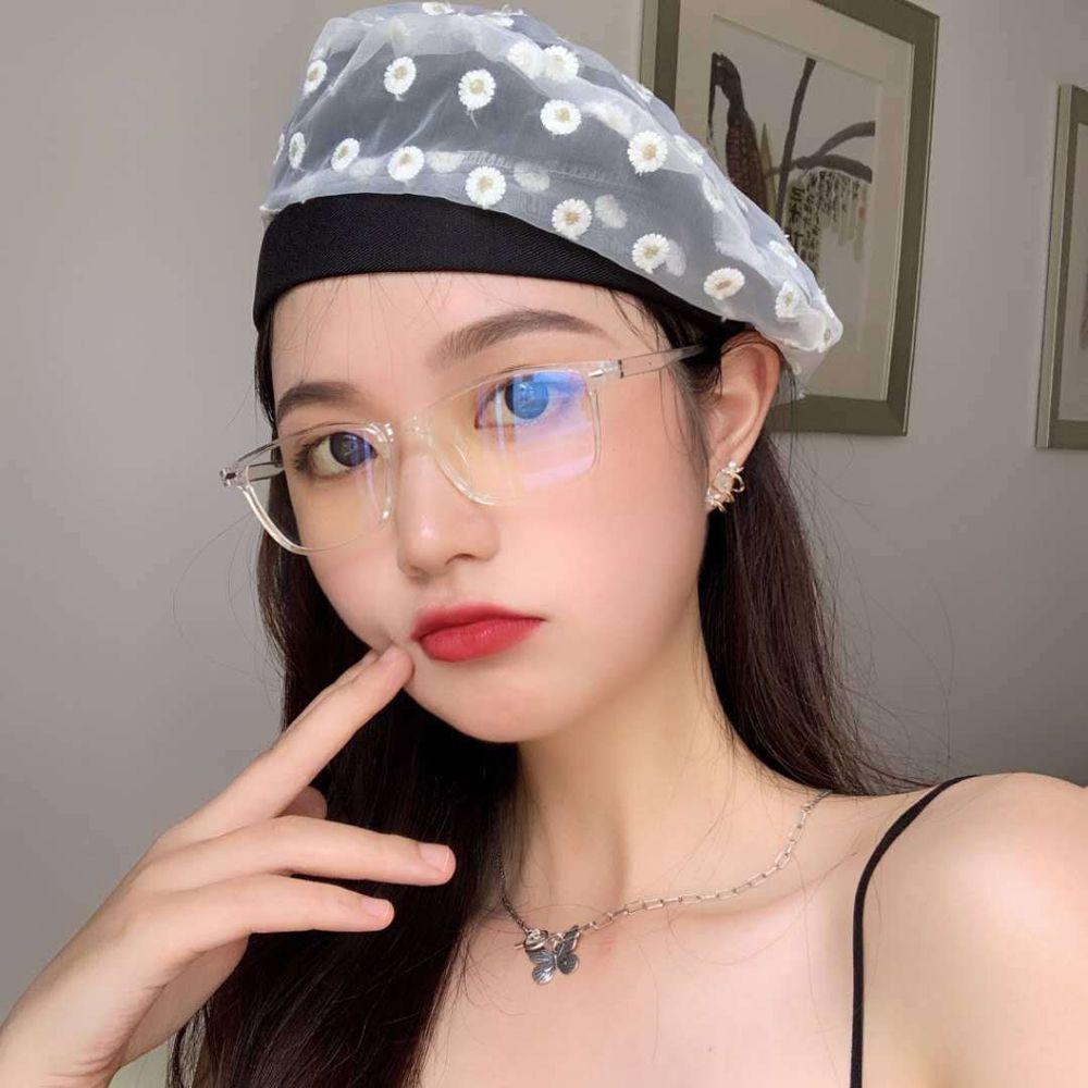 Kính Chống Ánh Sáng Xanh Hình Vuông Nhỏ Phong Cách Vintage