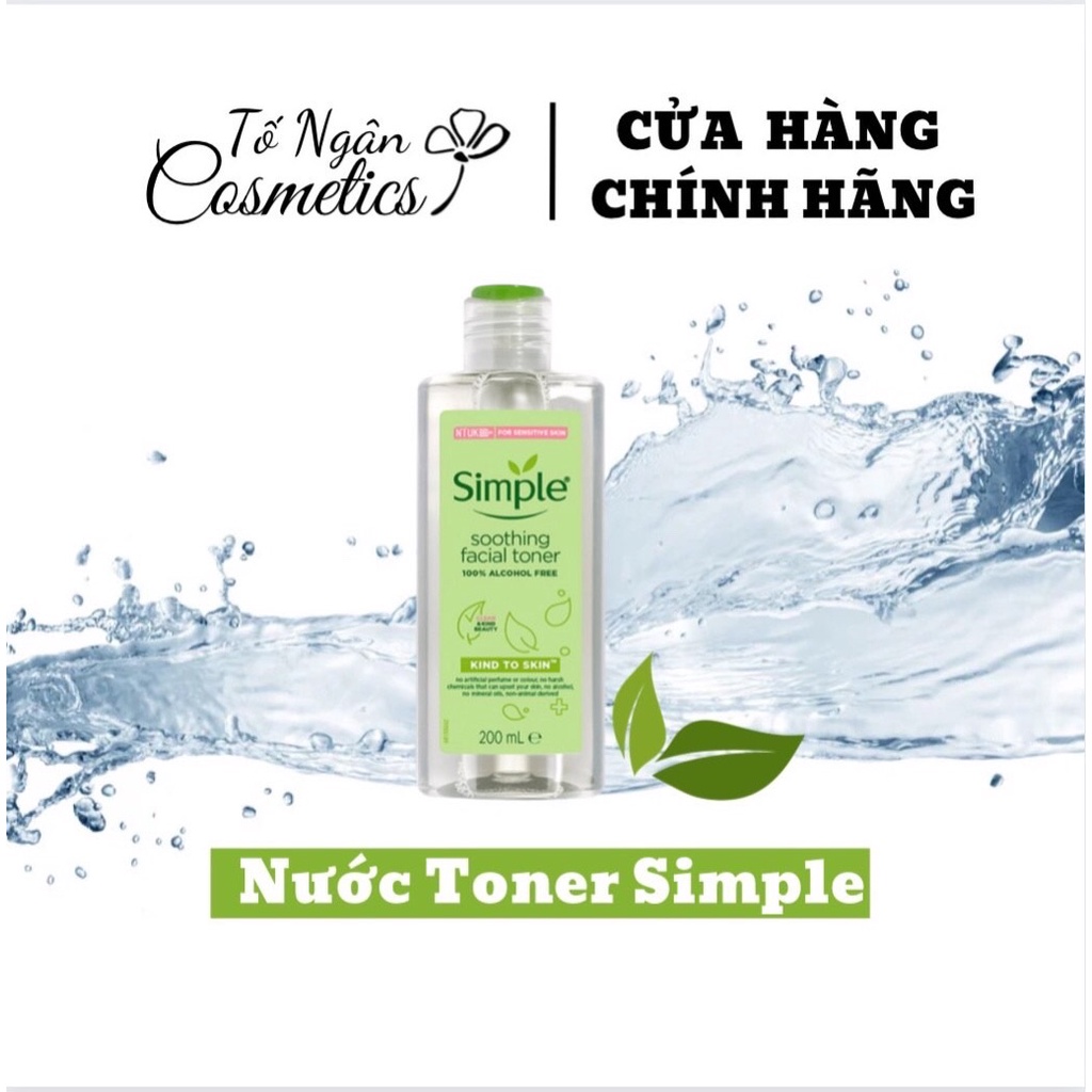 Nước Toner Simple soothing facial toner 200ml
