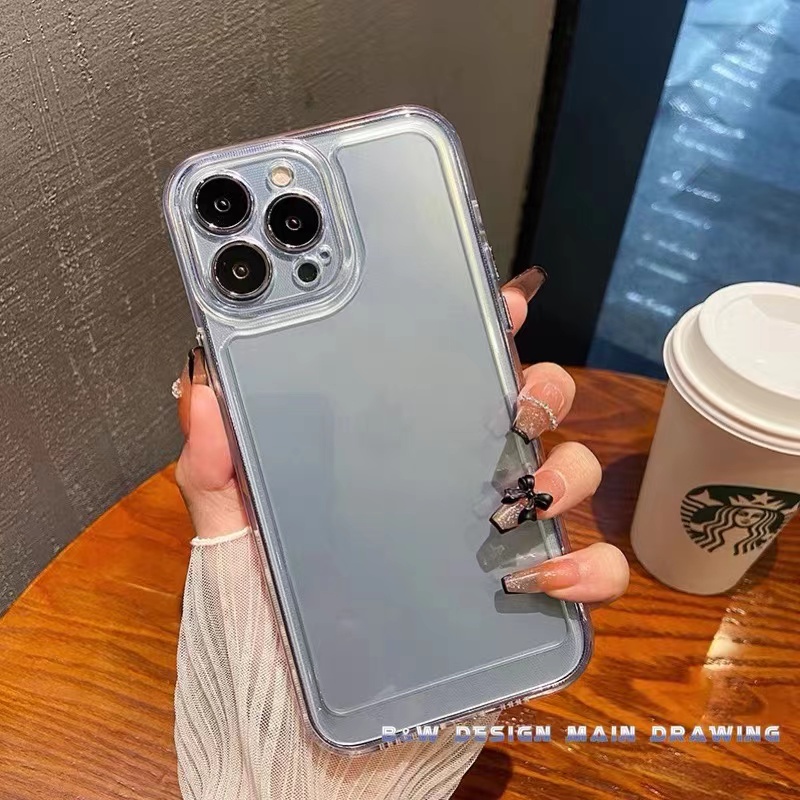 Ốp Điện Thoại TPU Mềm Trong Suốt Chống Sốc Đơn Giản Sang Trọng Cho iPhone 14 13 12 11 Pro MAX 11 IX XR XS MAX 7 8 Plus
