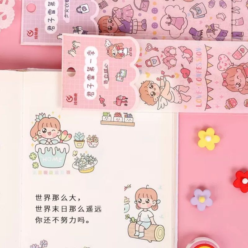 [WS002] Băng Dán Washi Sticker Họa Tiết Dễ Thương Ins Giasico