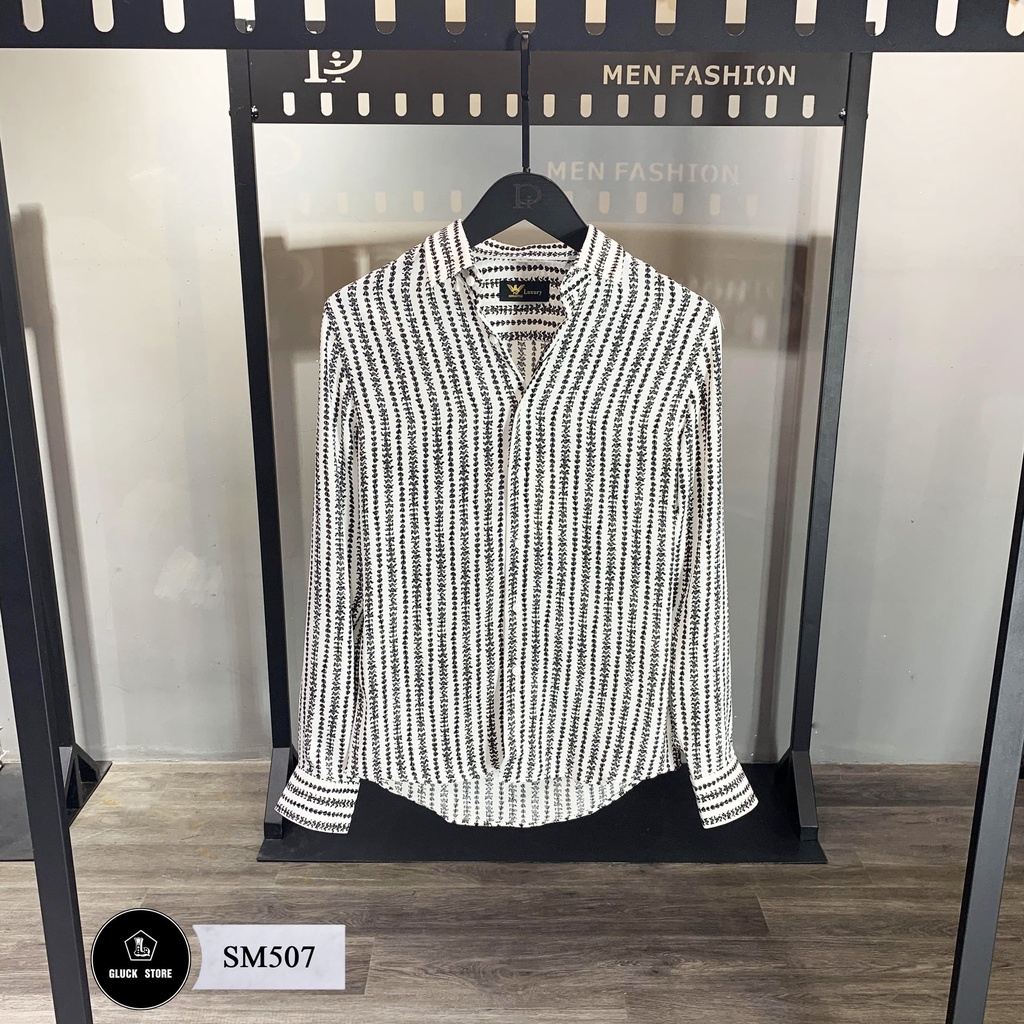 Áo sơ mi nam cao cấp dài tay form ôm vải lụa mềm mịn chống nhăn bền đẹp hoạ tiết đơn giản cực sang SM507 | BigBuy360 - bigbuy360.vn