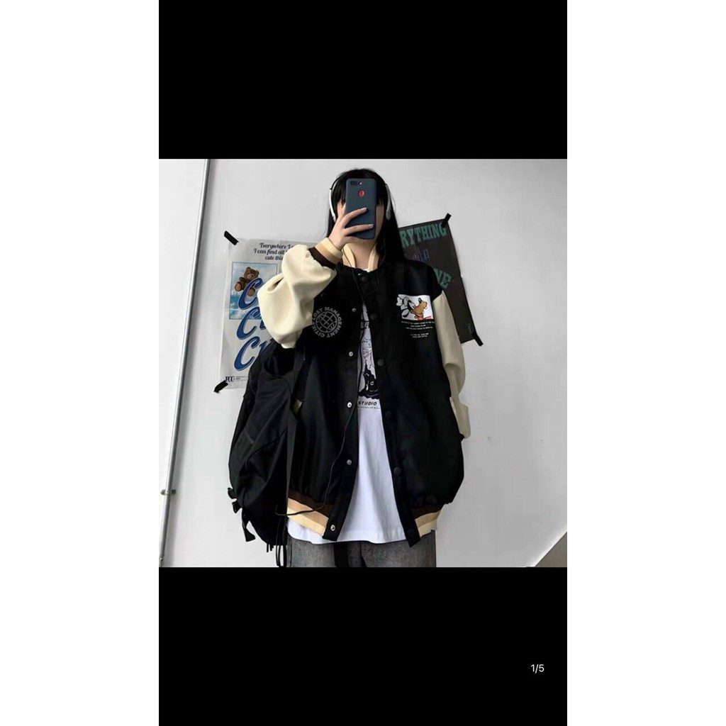 Áo khoác dù bomber form rộng | BigBuy360 - bigbuy360.vn