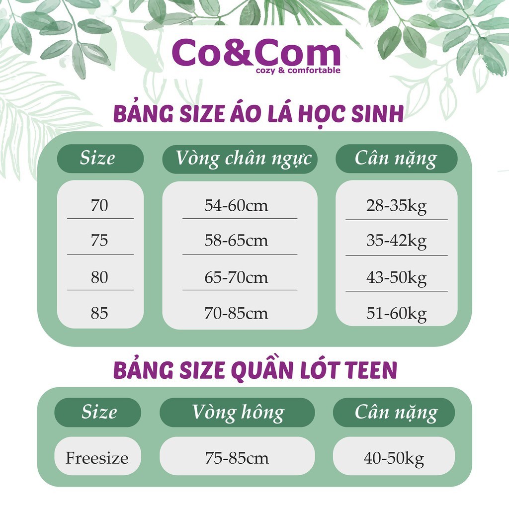 Áo Bra/ Áo Lót Nữ Teen OTS Cotton Bông Eu Cao Cấp Co&Com AL2005 Mềm Mịn, Co Giãn, Kháng Khuẩn