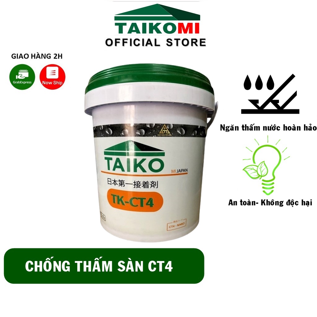 Keo Chống Thấm  CT4 Taikomi - Ngăn thấm nước cho bề mặt bê tông, xi măng cát. Phân Phối Chính Hãng