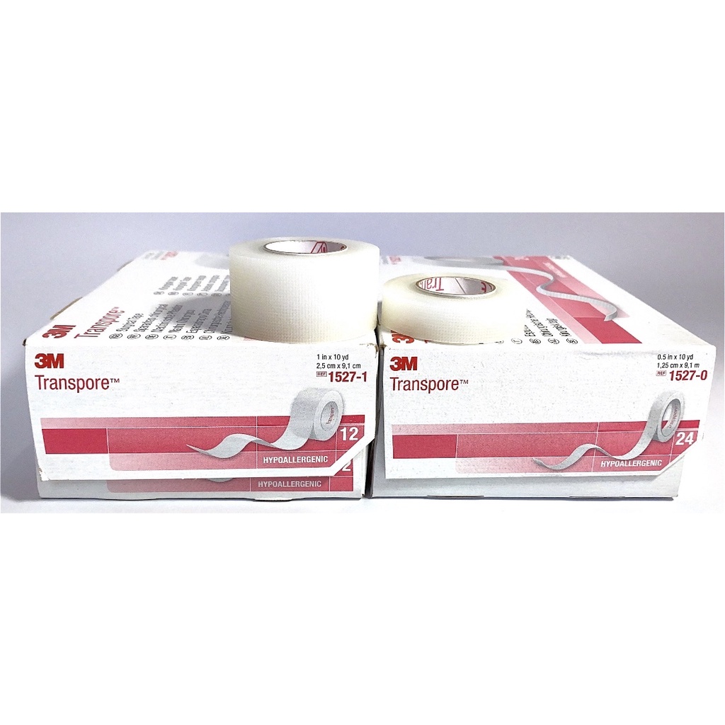 ✅ 3M TRANSPORE 1527-1  - Băng keo trong y tế 1527-1 kích thước 2.5cmx9.1m