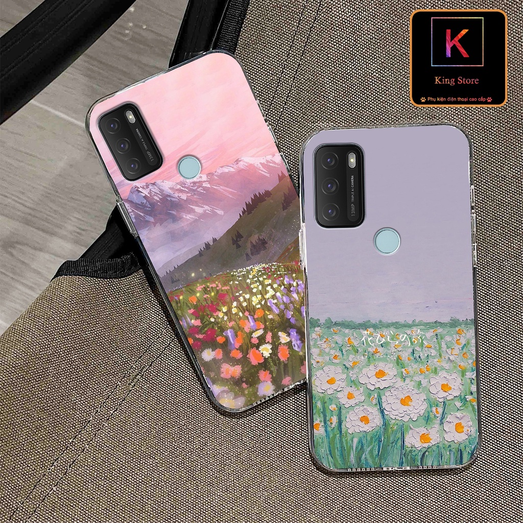 Ốp Lưng Vsmart Star 5 - Star 4 - Star 3 - Star in hình Cánh đồng hoa - Chất liệu Silicon siêu bền
