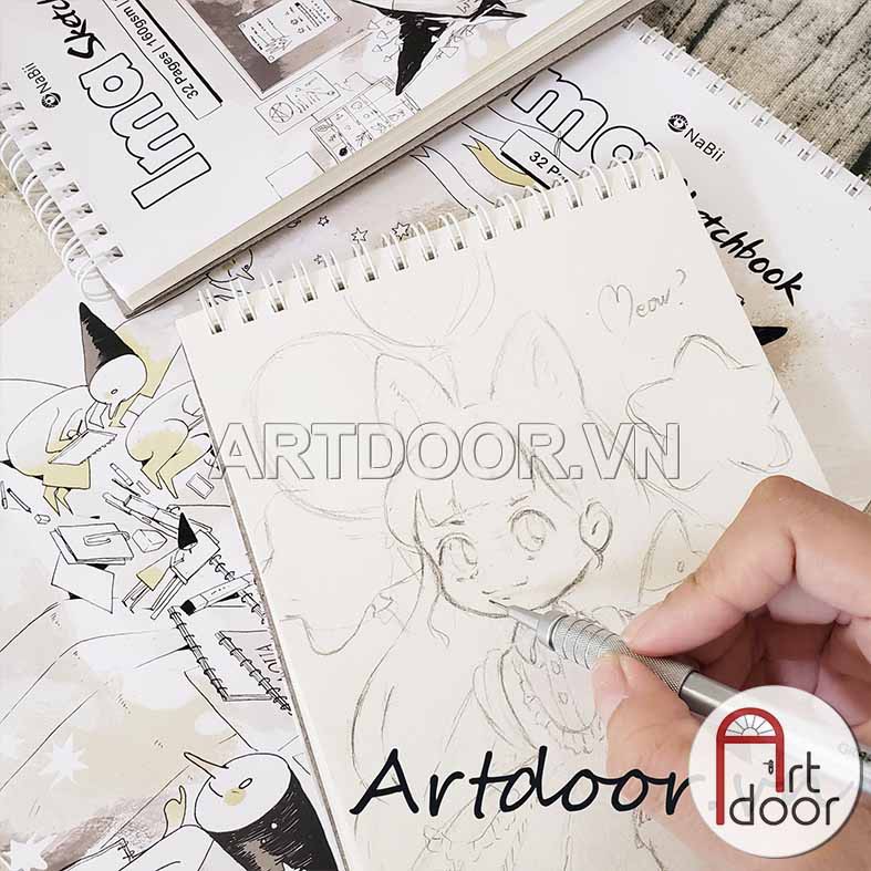 [ARTDOOR] Sổ vẽ Chì NABII Ima Sketchbook 160gsm (giấy ngà, vân mịn)