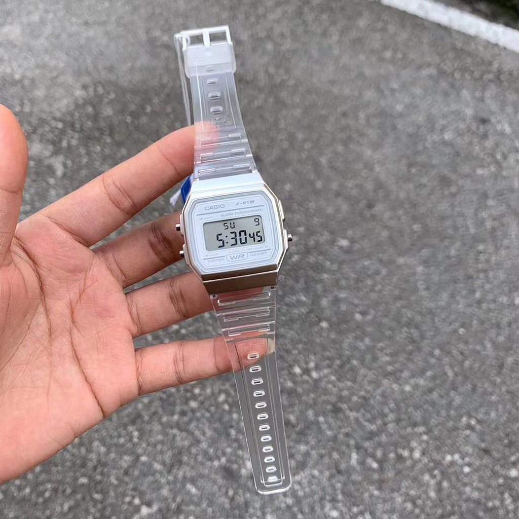 Đồng hồ unisex dây nhựa Casio Anh Khuê F-91 F-91WS-7DF