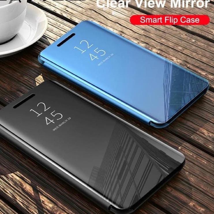 Bao Da Điện Thoại Nắp Lật Tráng Gương Trong Suốt Tự Động Làm Giá Đỡ Cho Xiaomi Redmi Note 9 9s 9 Pro 9 Pro Max