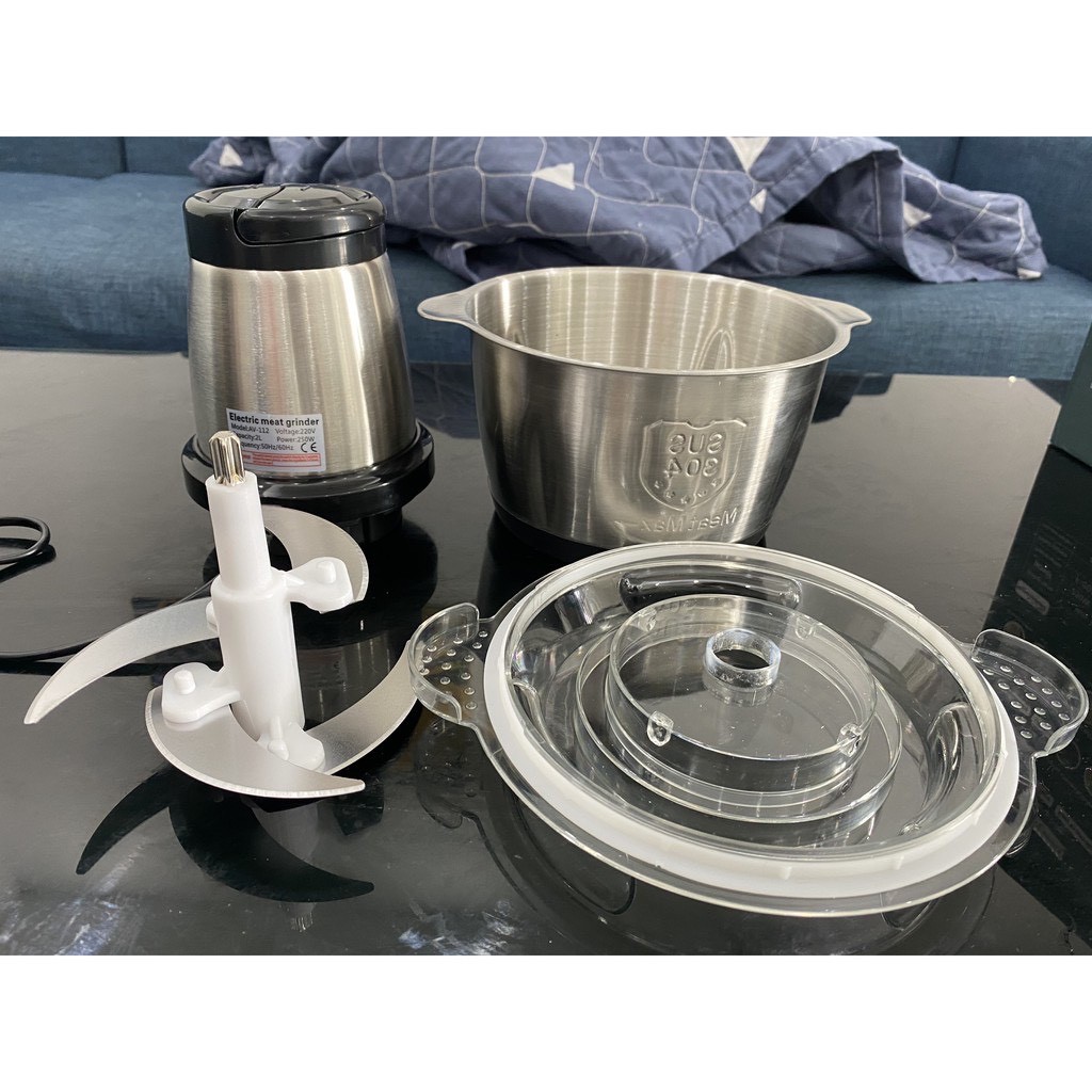 Máy Xay Thịt Đa Năng ⚡️FREESHIP⚡️Máy Xay Chính Hãng KITCHEN 2 Lít_ Bảo Hành 12 Tháng .