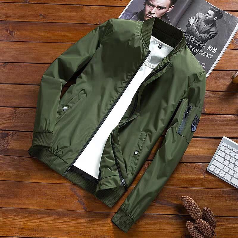 ÁO KHOÁC DÙ NAM BOMBER HAI LỚP PHONG CÁCH HÀN CÓ SIZE LỚN 3XL