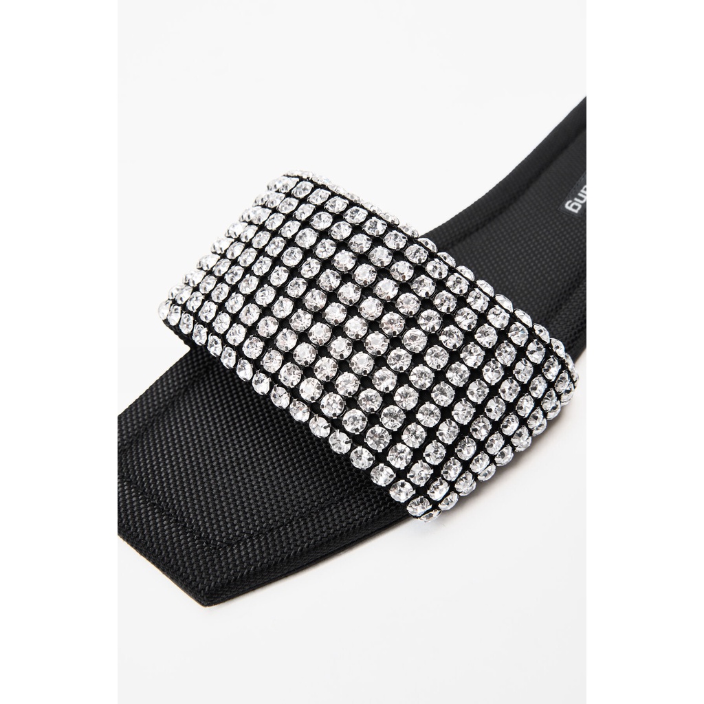 Dép nữ quai ngang đính đá - hàng có sẵn