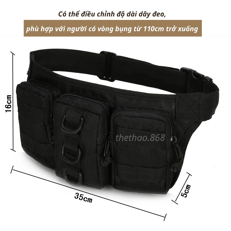 Túi Đeo Bụng, Đeo Hông Du Lịch Phượt Nam Nữ Vải Bố Siêu Bền Chắc Chắn Có Ngăn Đựng Điện Thoại