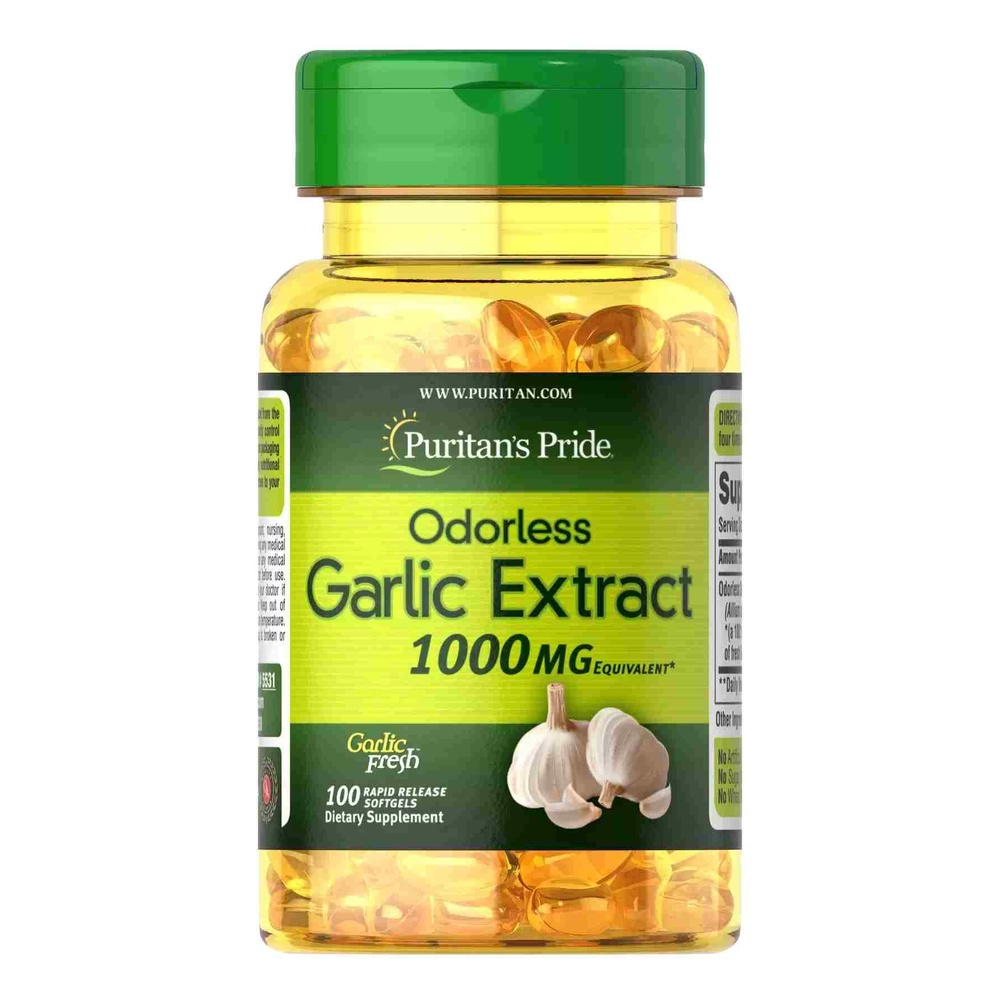 Viên uống dầu tỏi tăng cường miễn dịch, giảm cholesterol, tốt cho tim mạch Puritan's Pride Garlic Oil 1000mg 100 viên