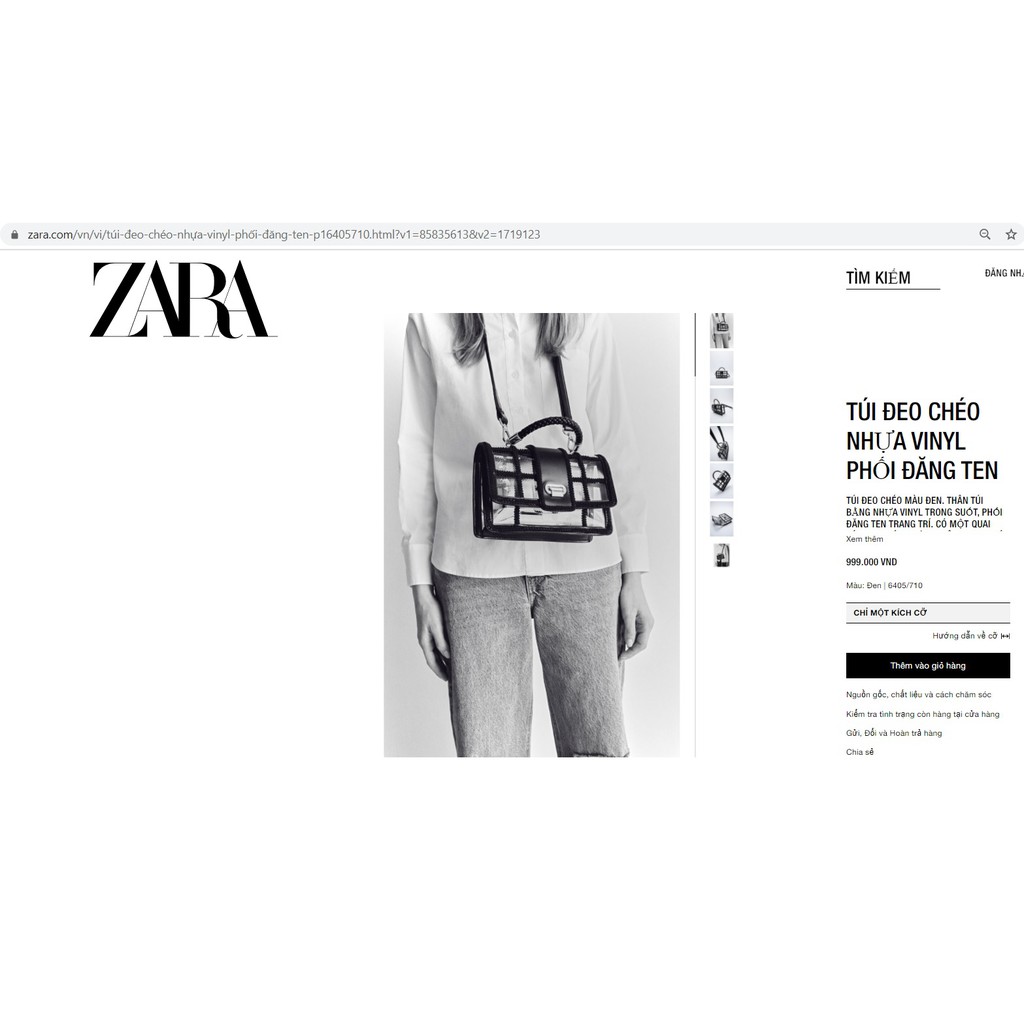 Túi nữ viền ren trong suốt bằng nhựa, túi xách tay thời trang vuông nhỏ thời trang ZA zr zara