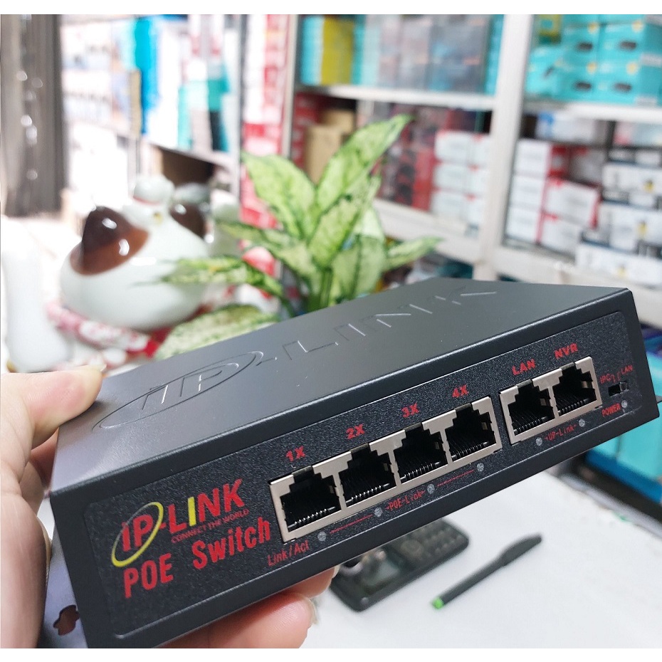 Switch POE IPLink IPL-04POE 4 Port POE + 2 Uplink 10/100Mbps Cấp Nguồn Qua Mạng