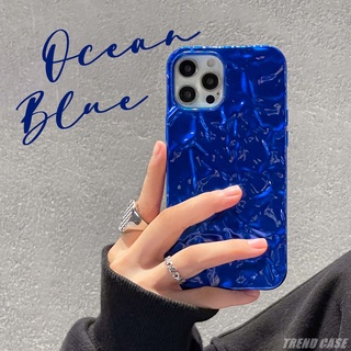 Ốp Điện Thoại Giấy Thiếc Mềm Chống Sốc Màu Xanh Hoàng Gia Cho iPhone 13 12 11 Pro XS Max XR X 8 7 Plus