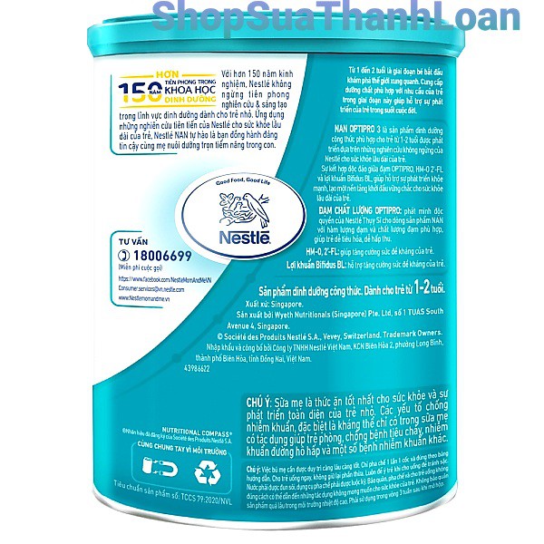 [HSD T2-2023] Sữa Bột Nestle NAN OPTIPRO MHO 4 – Hộp 1.7kg