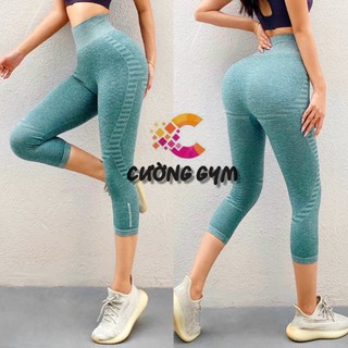 Quần Tập Gym Yoga Nữ Quần Lỡ Cạp Cao Naqi Quần Lengging Ôm Dáng Cuonggym2017