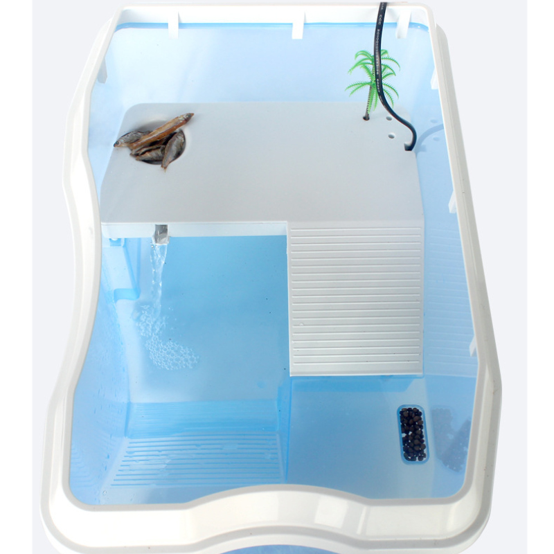 Máng leo cho rùa（có máy lọc nước） - Khung phụ kiện trang trí bể nuôi rùa bò sát bằng nhựa