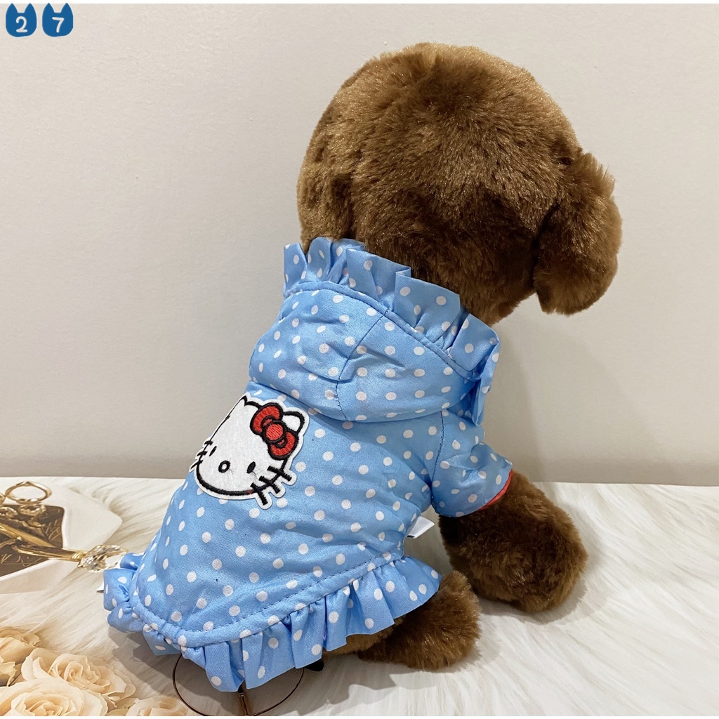 Áo Có Mũ Trùm Đầu Cho Thú Cưng Hình Hello Kitty