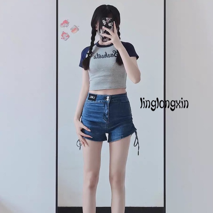 Áo thun tay ngắn cổ tròn in chữ thời trang dành cho nữ