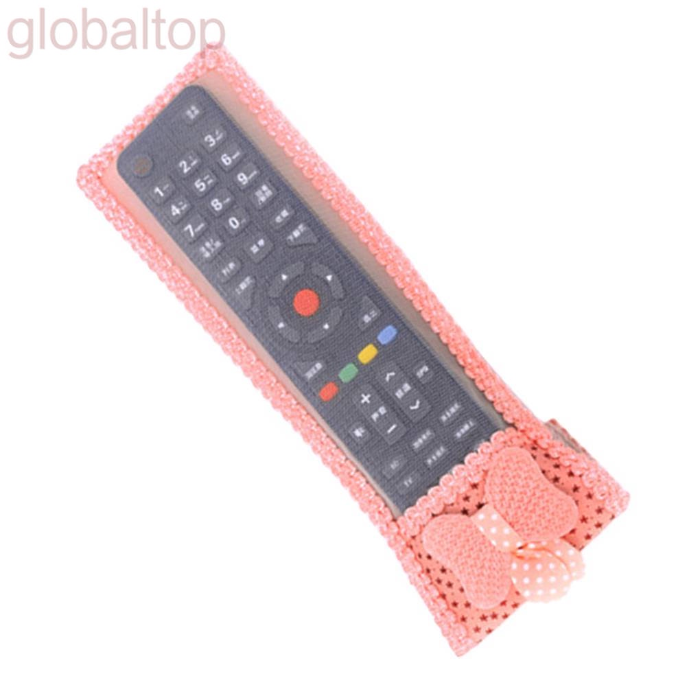 Vỏ Bọc Điều Khiển Tv / Máy Lạnh / Máy Lạnh / Máy Điều Hòa Bằng Vải Ren Chống Bụi Đính Nơ Trang Trí