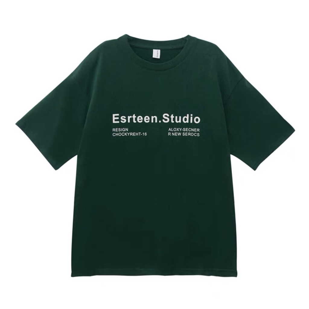 Áo phông nữ nam form rộng unisex tay lỡ chất liệu cotton in chữ esrteen.studio