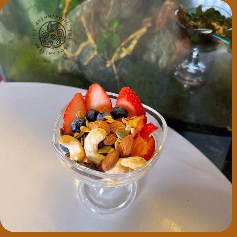 Ngũ Cốc Granola Giảm Cân Ăn Kiêng, Hạt Dinh Dưỡng mix 7 Loại, Siêu Hạt, Ngon, Bà Bầu, Ăn Chay, Bếp Nhà Bống, 250gr