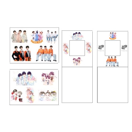 sticker TFBOYS cắt rời size to SCI44 có bao giấy cute dễ thương bullet journal