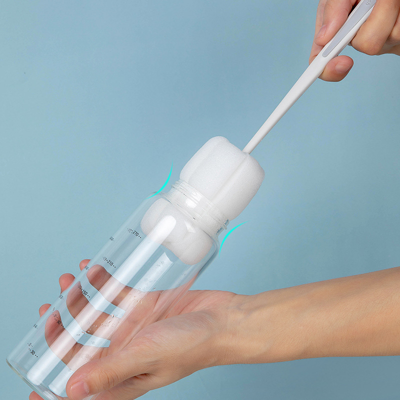 Sponge brush cup brush detachable cleaning brush household bottle brush long handle thermos cup cleaning cup sub brush