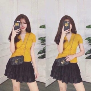 Chân váy tầng xếp ly
