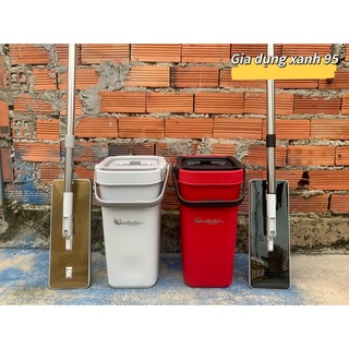 Bộ lau nhà thông minh mẫu cao cấp bàn lau inox ( bản lau 12x33cm ) 2022