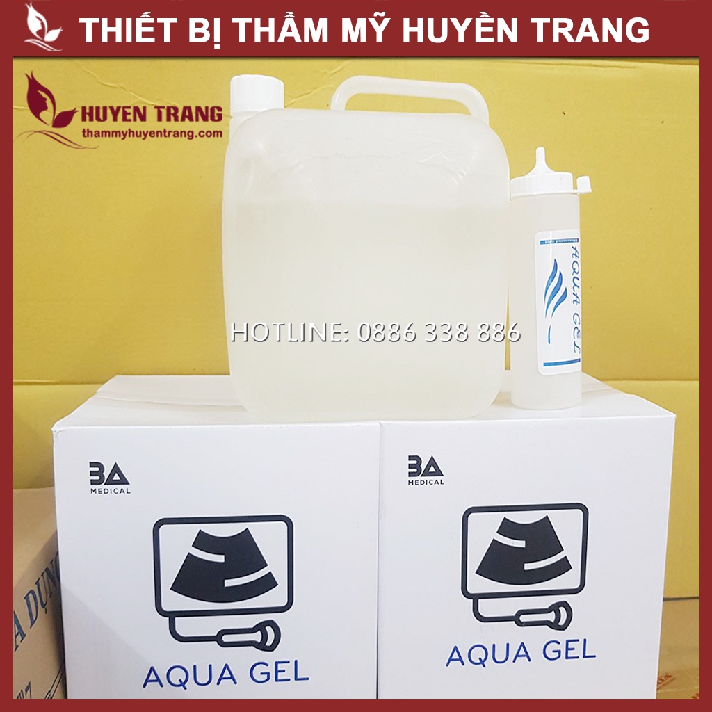 Gel Triệt Lông - Gel Siêu Âm Aqua Gel 5 Lít Chuyên Dùng Cho Spa, Thẩm Mỹ Viện Huyền Trang