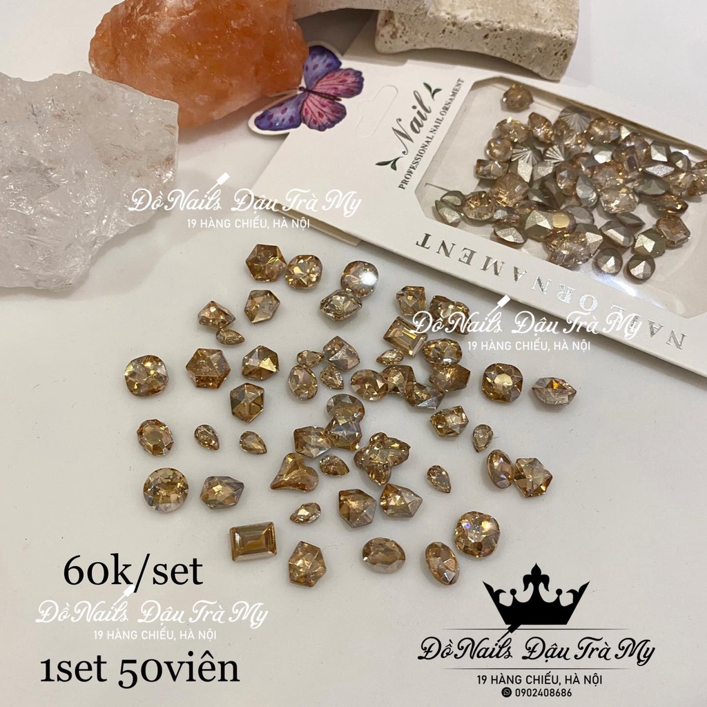 Phụ kiện nail - Set đá mix hình