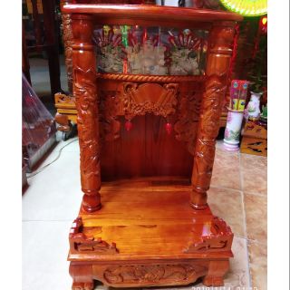 Bàn Thờ Thần Tài Ông Địa 42cm điện tử gỗ Xoan giá 1tr400 Call/Zalo: 0976696567